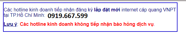 báo hư mạng vnpt